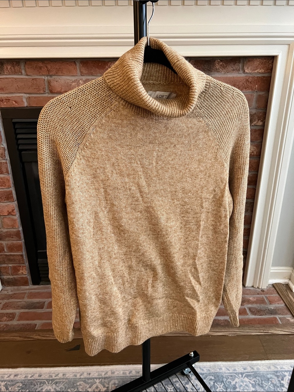LOFT Women's Camel/Tan Turtleneck Sweater